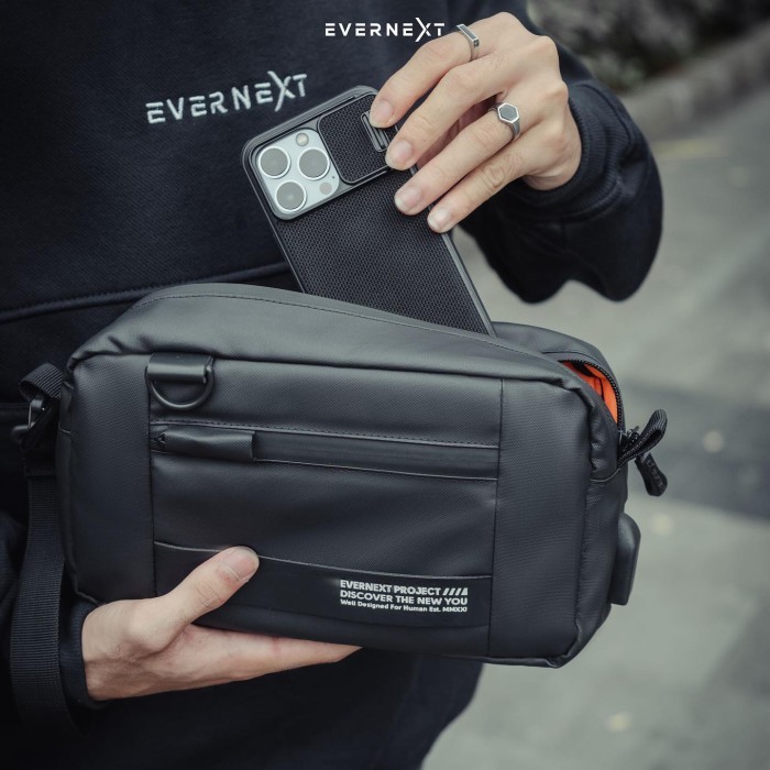 [TERBAIK DI SHOPEE] Tas Selempang Distro Keren Original Sling Bag Hp Mini Pria Multifungsi