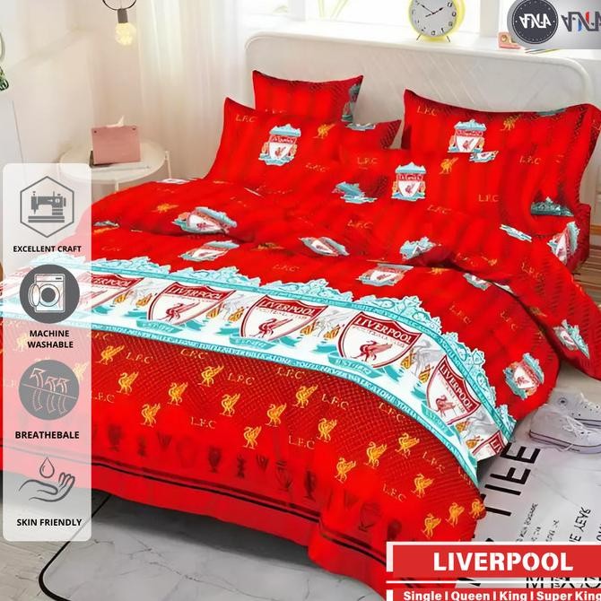 BEDCOVER SET MOTIF CLUB BOLA/Bedcover+Sprei Gambar Logo Club Bola