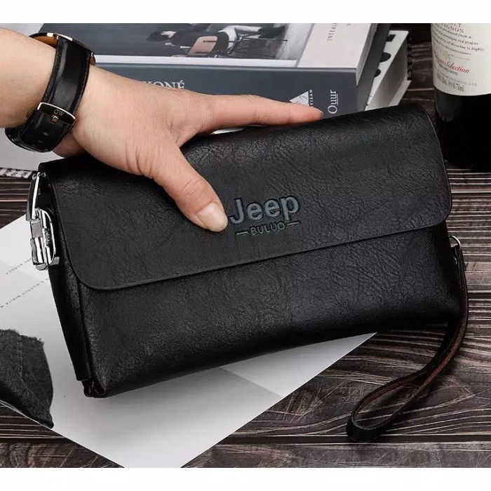 Clutch Kulit Dompet JEEP Original Handbag Tas Tangan Pria Wanita Impor