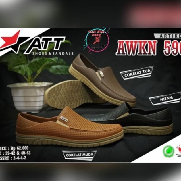 Att Awkn 596 - Sepatu Pantopel Karet Att Pria / Sepatu Karet Pria
