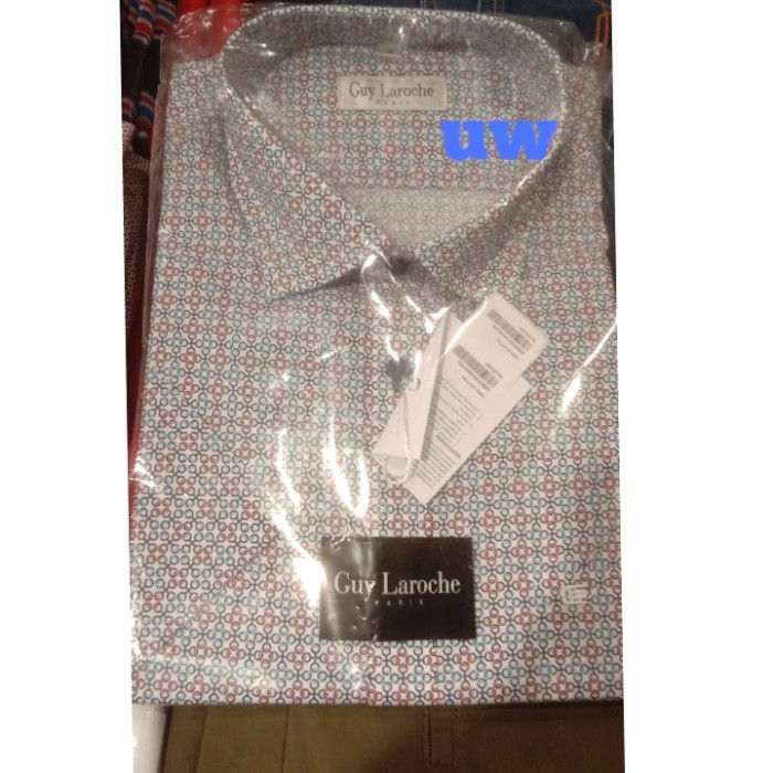 kemeja pria guy laroche.original 100%. lengan pendek motif new arrival