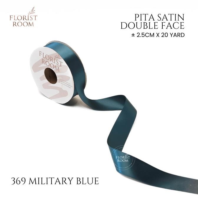 

BLUE- PITA SATIN DOUBLE FACE 2.5CM X 20YARD BLUE SERIES
