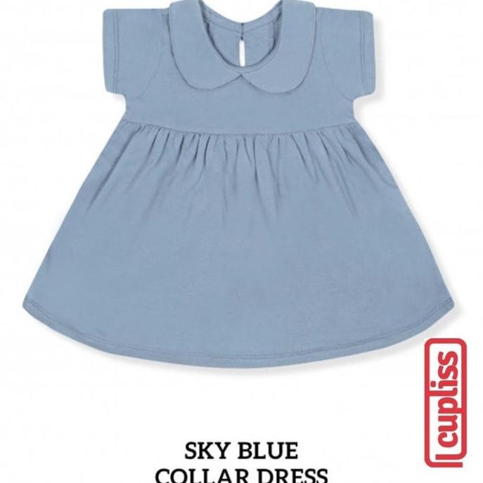 

BLUE- LITTLE PALMERHAUS COLLAR DRESS WARNA SKY BLUE