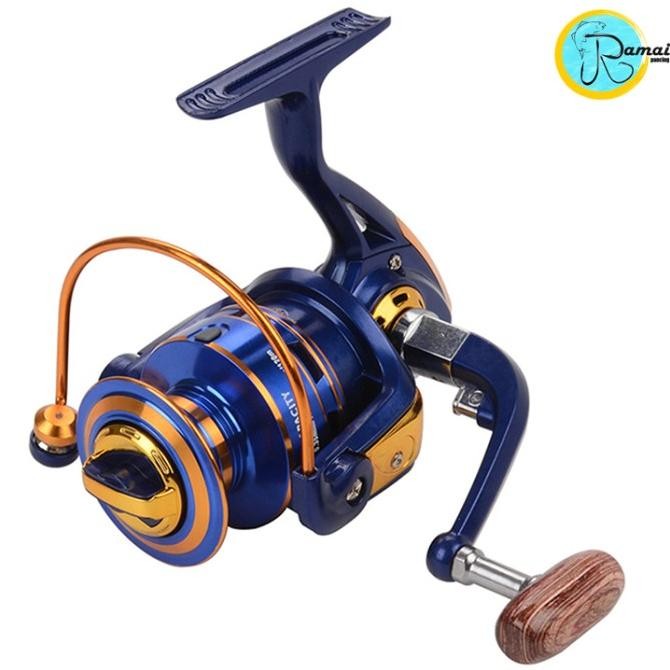 

BLUE- REEL 12 BB METAL SPOOL SPINNING REEL FH 1000-7000 BLUE 8 KG DRAG