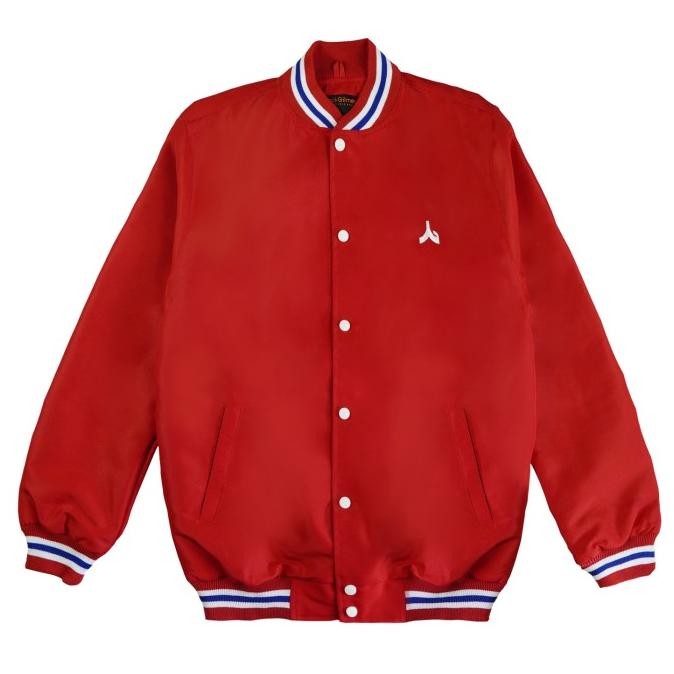 socket - KIZARU X JACK GILMER Varsity Jaket POMME Merah