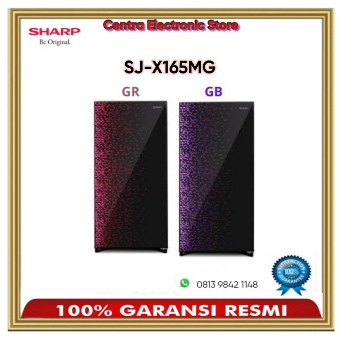 KULKAS SHARP SJX 165 MG LEMARI ES 1 PINTU SJX165MG SJX 165MG SHINE