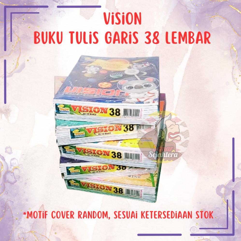 

Sale [Pak] Buku Tulis Vision 38 Lembar (10 Pcs)^