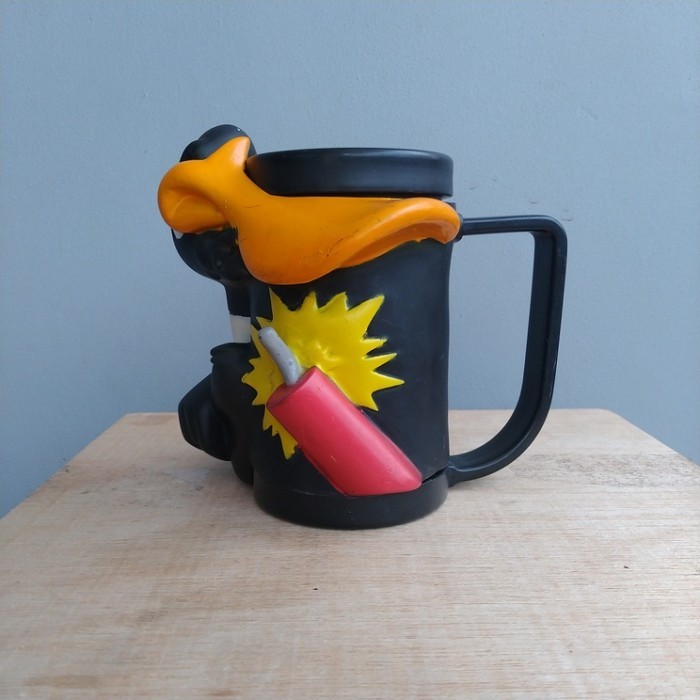 MUG CANGKIR GELAS MUG VINTAGE CANGKIR MURAH MUG WARNER BROS MUG ANTIK DAFFY DUCK MUG SECOND