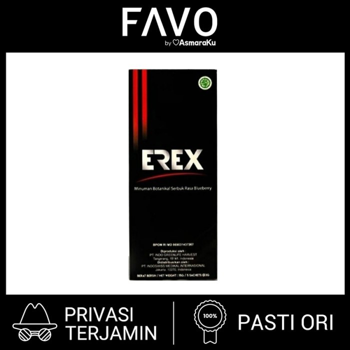 Cuci Gudang Suplemen Kesehatan - Erex Minuman Stamina Rasa Blueberry - 5 Sachet