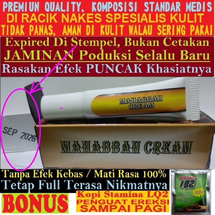 Promo!! Mahabah Cream Original Crem Obat Oles Mahabbah Asli Kuat Priatahanlama