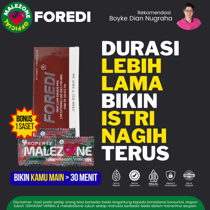Diskon Obat Herbal Foredi Gel Free 1 Sachet Kuat Oles Pria Asli Original Bpom