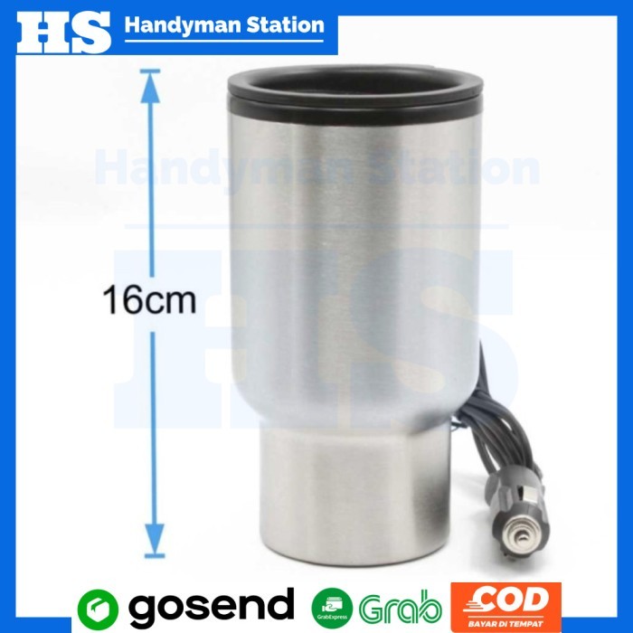 TEKO GELAS PEMANAS AIR KOPI LISTRIK MOBIL TRAVEL PORTABLE