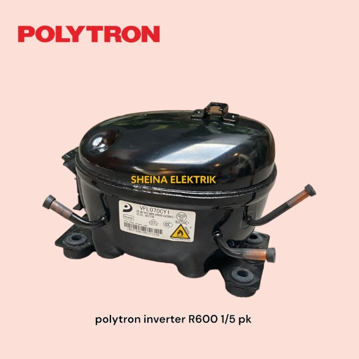 KOMPRESOR KULKAS POLYTRON INVERTER R600 1/5 PK