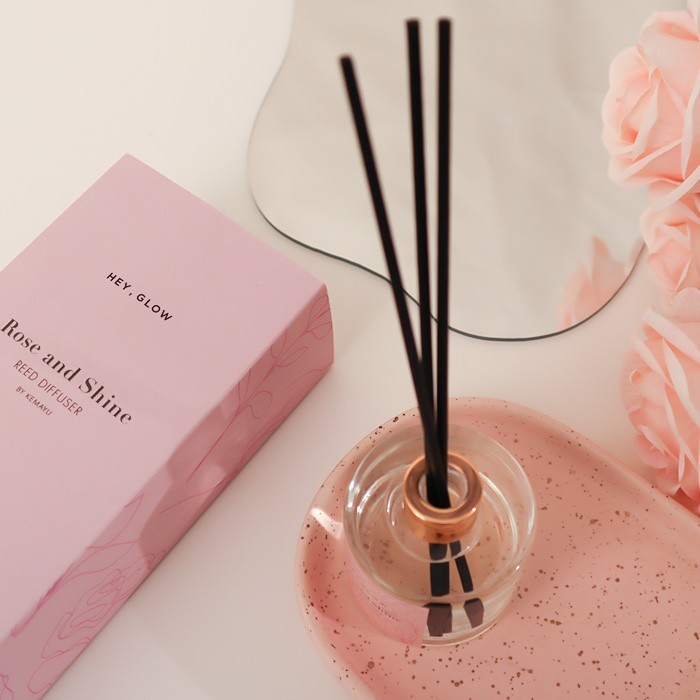 Kemayu - Rose & Shine-Mini Reed Diffuser Hey, Glow X Kemayu Exclusive