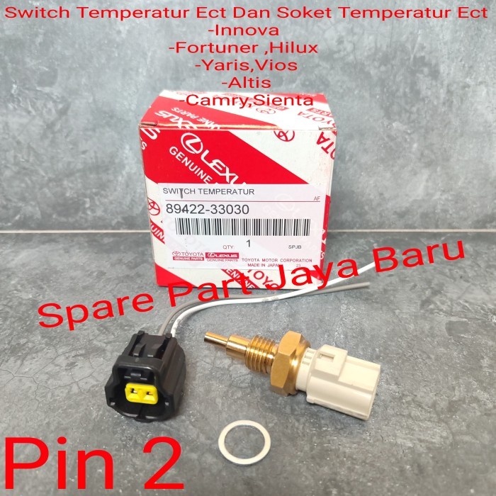 SWITCH ECT SENSOR TEMPERATUR SOKET ECT ALTIS YARIS CAMRY SIENTA 2PIN