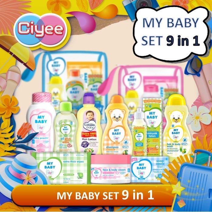 BERMUTU My Baby Gift Set 9 in 1 / Perlengkapan Bayi / Set Paket Hadiah Bayi / Telon Bayi Cream /