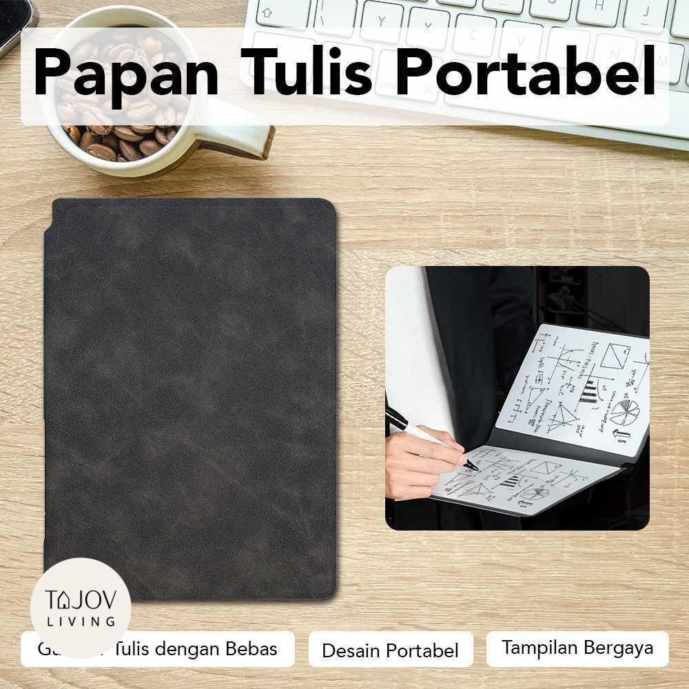 

Papan Tulis Portable A5 Whiteboard Notebook PU with Pen - H-2302