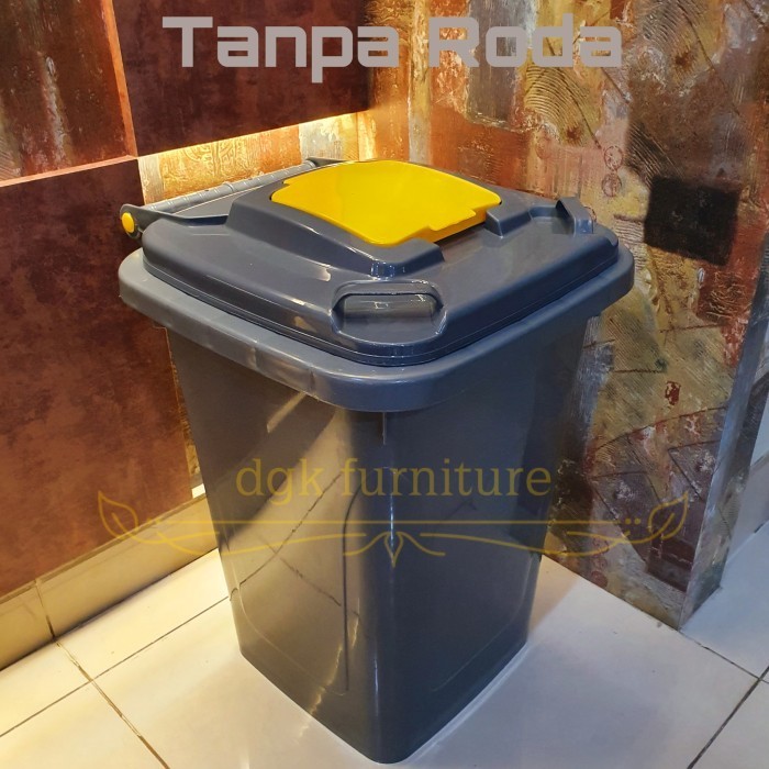 TONG TEMPAT SAMPAH PLASTIK DUSTBIN BESAR RODA BERODA 50 LITER 50L 50 L