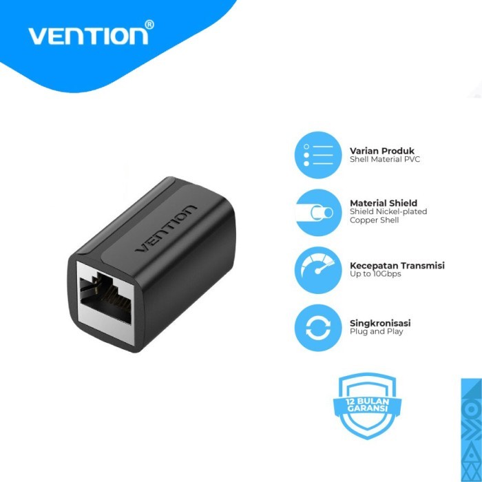 VENTION ADAPTER CONNECTOR RJ45 CAT.7 FTP FEMALE TO FEMALE JACK COUPLER