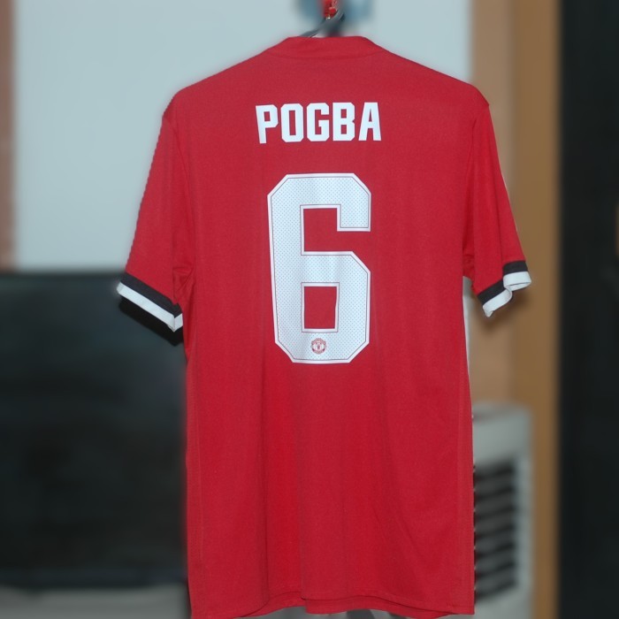 [LWSMAN0052] JERSEY ORIGINAL MANCHESTER UNITED HOME 2017-2018 SIZE M #6 PAUL POGBA UCL