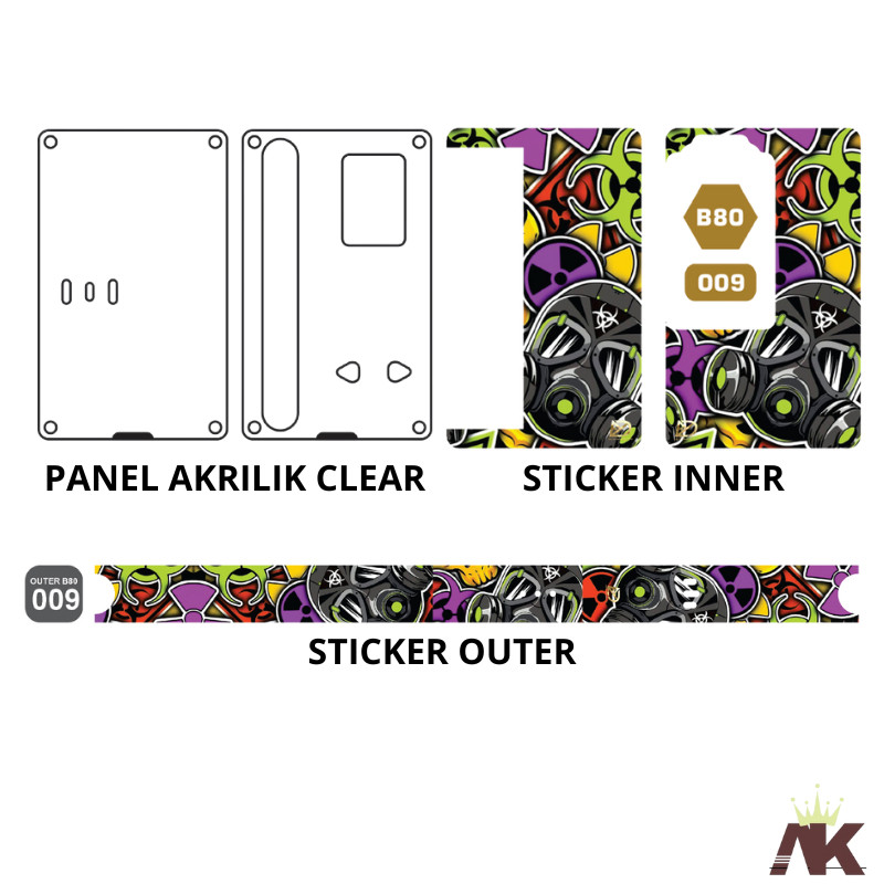 

*Premium Quality* Cutting Akerilik Untuk Bagian Luar Dalam B80 Pres 9 Garskin Custom Stiker Maxdecal Bkn Case COD