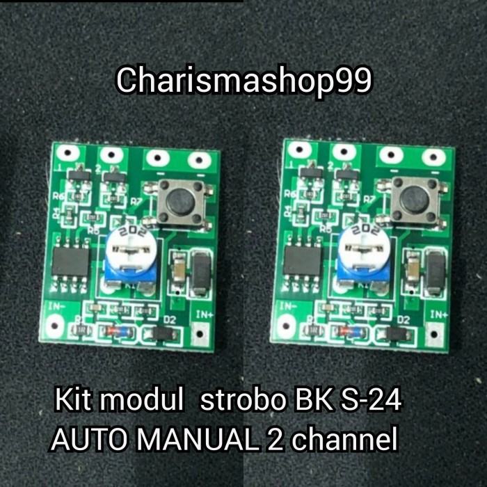 KIT MODUL STROBO 2 CHANNEL BK S-24 LED MEMORY AUTO MANUAL