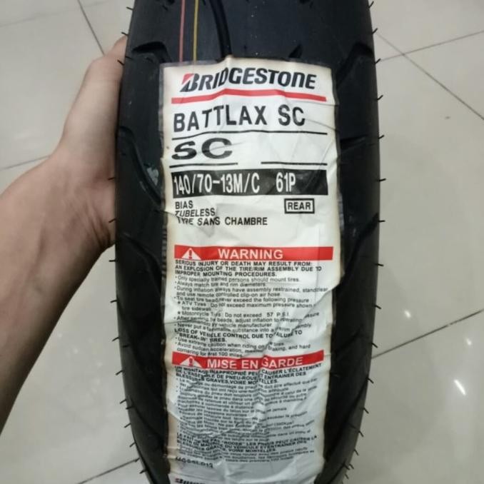 Nmax - Ban Luar Battlax Bridgestone Sc Ukuran 140/70-13 Nmax