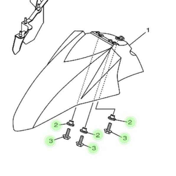 bosh + baut spakbor depan mio sporty fino mio soul original yamaha 