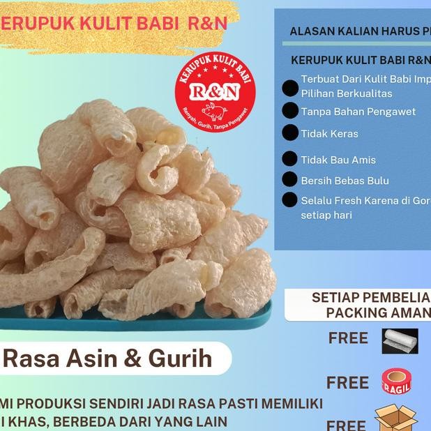 

Kerupuk Kulit Babi R&N Mentah 500G Cu Jiu Cha Rambak