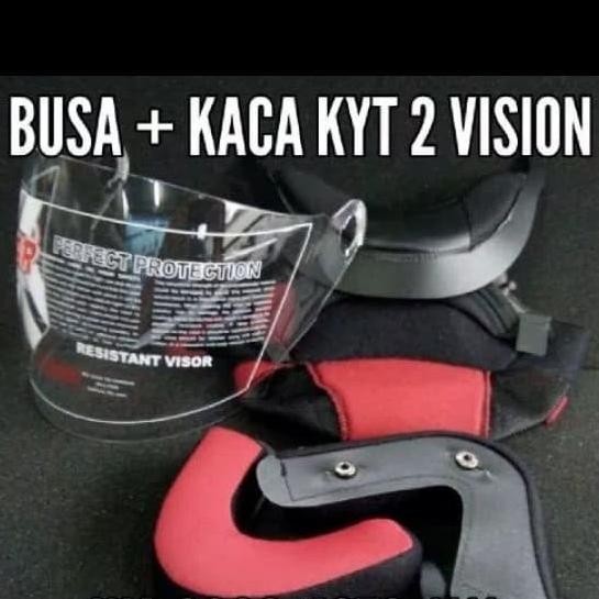 BUSA HELM FULL SET KYT 2 VISION (KANCING BESI)