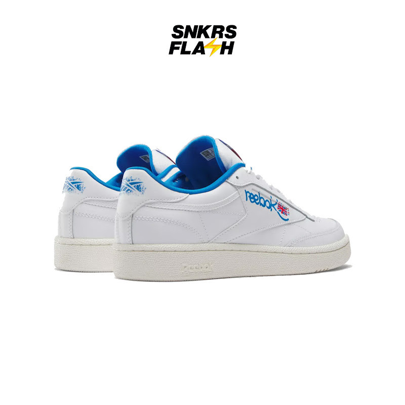 REEBOK Club C85 Graffiti Pack White Blue Sepatu Sneakers Pria - 100074476