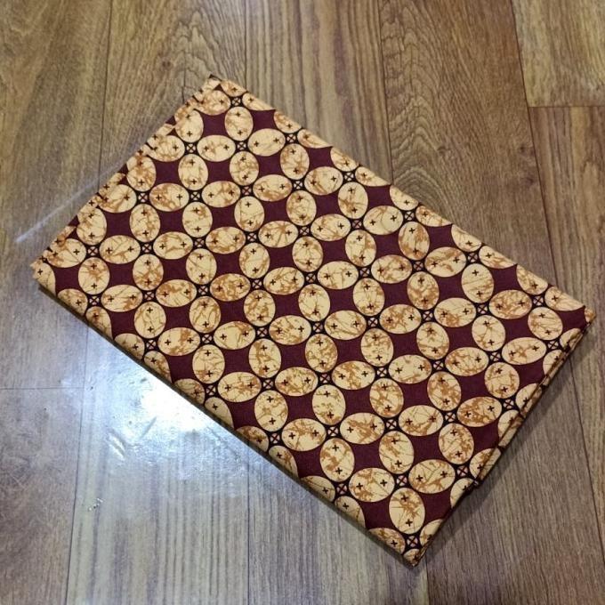 kain batik jarik printing motif kawung warna coklat asli jogja solo REZ