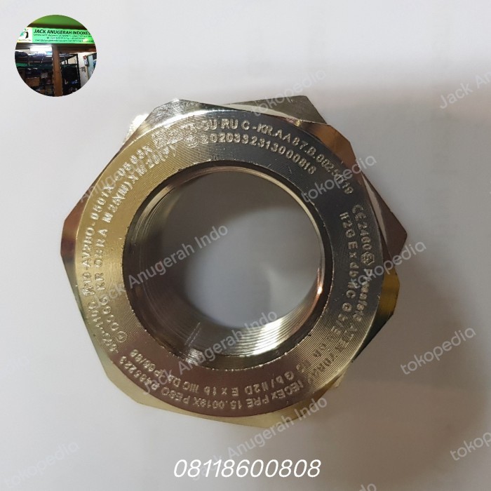Numero Una- Oscg Osra Eex Proof Reducer Cable Gland M25 M X M20 F Brass Nikel