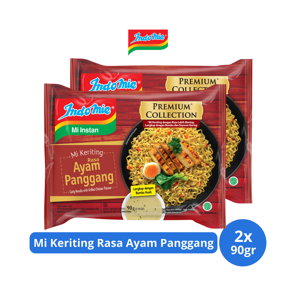 

Indomie Mi Keriting Rasa Ayam Panggang 90gr x 2 pcs
