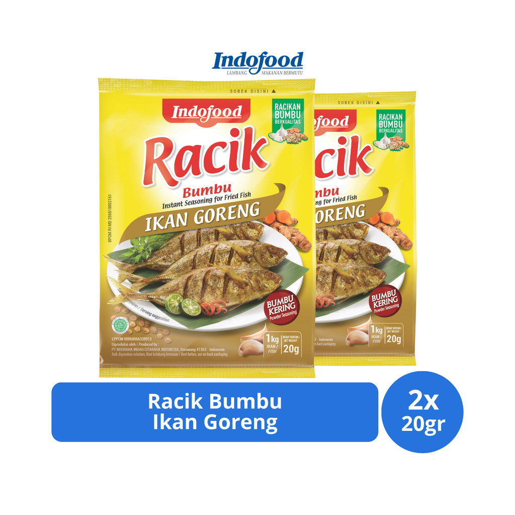 

Indofood Racik Bumbu Ikan Goreng 20gr x 2 pcs