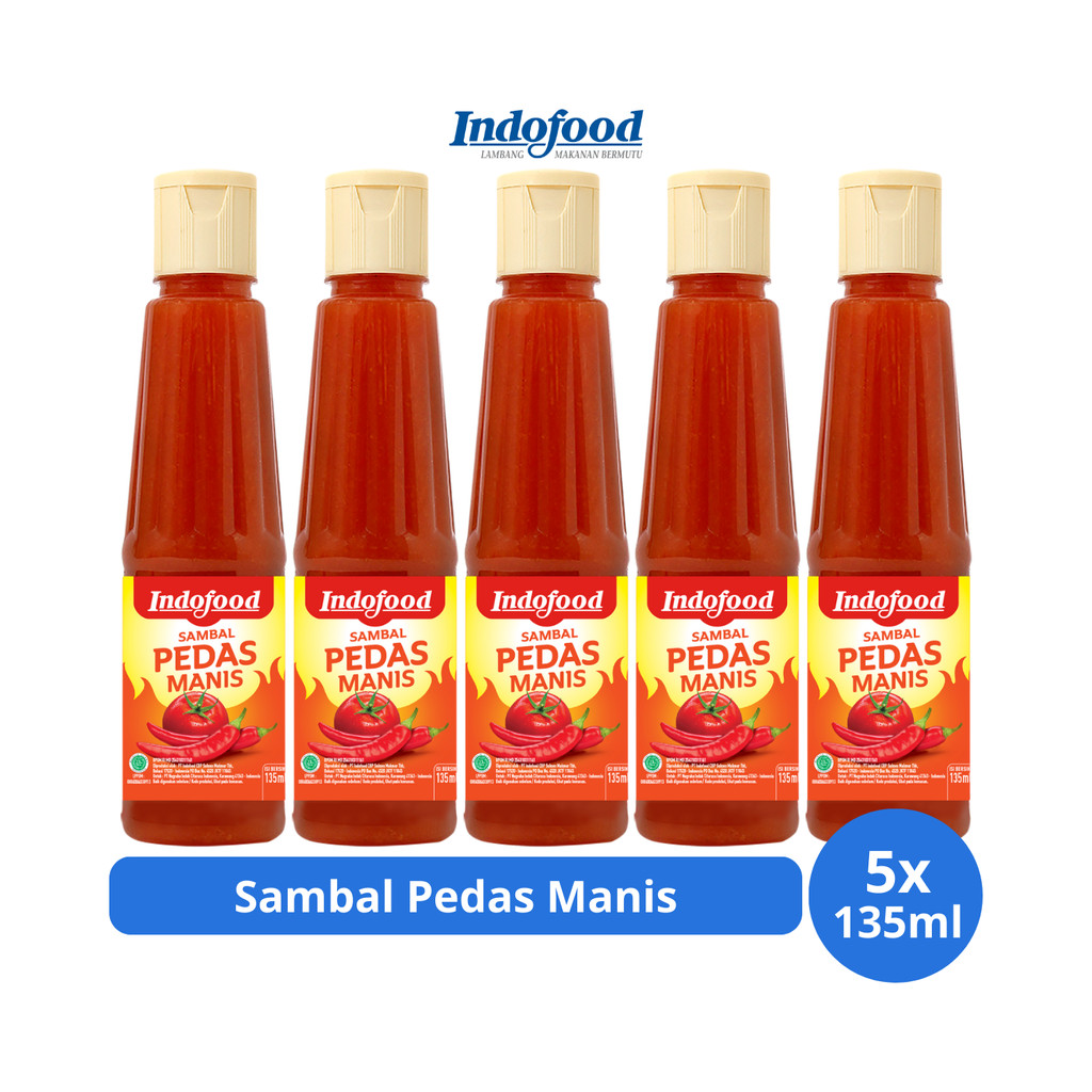 

Indofood Sambal Pedas Manis 135ml x 5 pcs