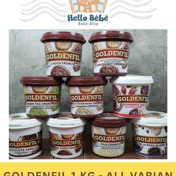 

Goldenfil Dark Choco Crunchy 1 Kg Selai Coklat Cruncie