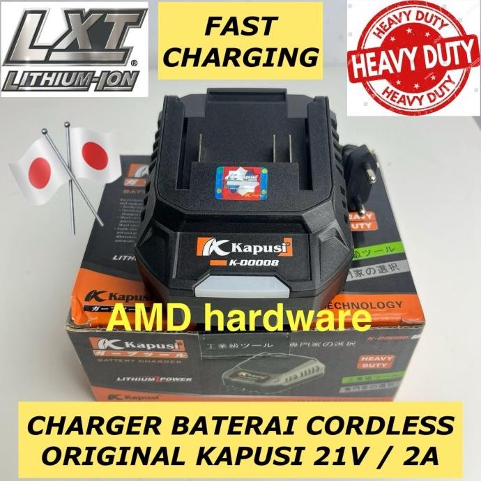 CHARGER CASAN BATERAI CORDLESS BOR IMPACT WRENCH KABEL CAS NAGAWA 21V Garansi