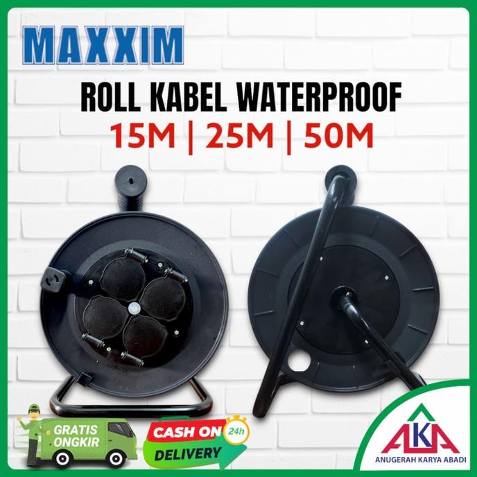 Gulungan Rol Kabel Roll DEKRA 15M / 25M / 50M Bracket Putar Stop Kontak Klosan Bobin Tanpa Kabel Gar