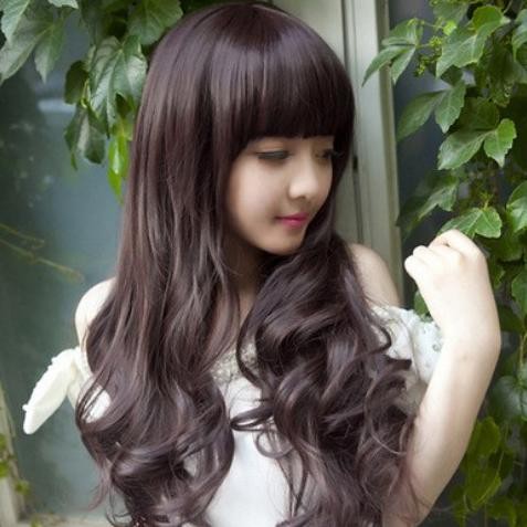 RAMBUT PALSU / WIG PANJANG KERITING BERGELOMBANG BLONDE