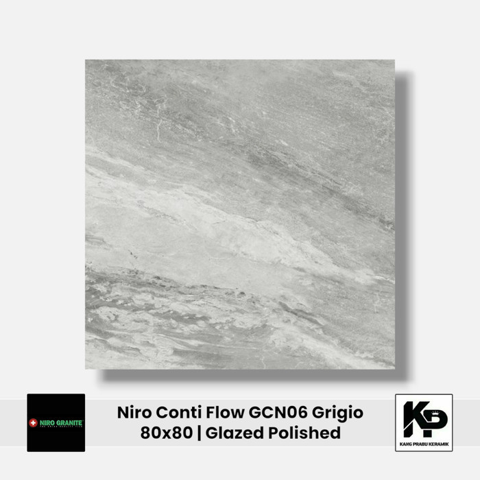 Granit NIRO GRANITE GCN06 Conti Flow Grigio 80x80