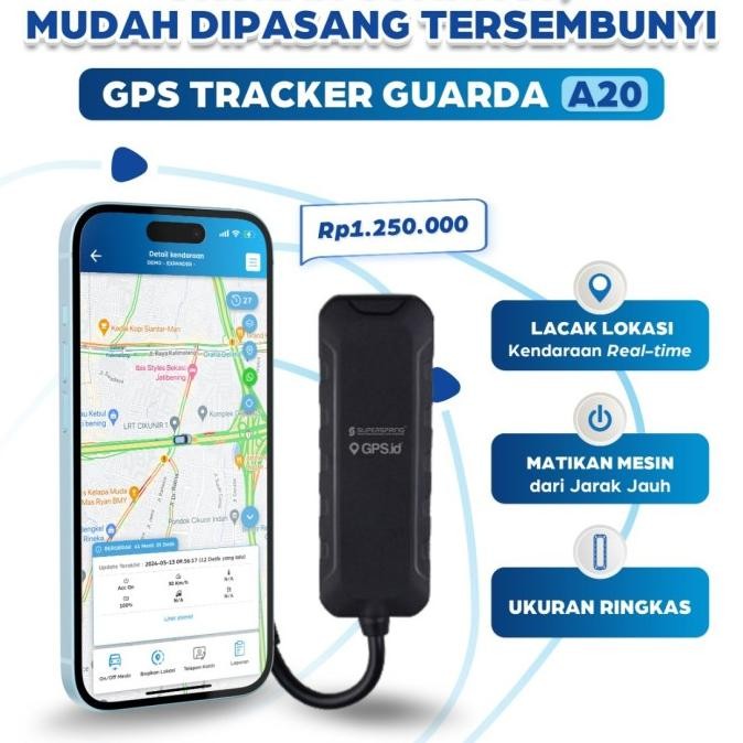 GPS TRACKER SUPERSPRING A20 FREE PULSA 6 BULAN