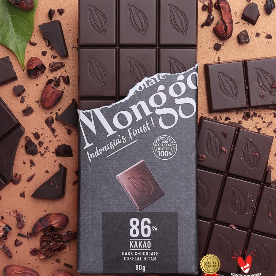 

Chocolate Monggo | Dark Chocolate 86% Cocoa 80Gr| Coklat Murni Cocoa Butter | Cokelat Hitam Sna Sehat