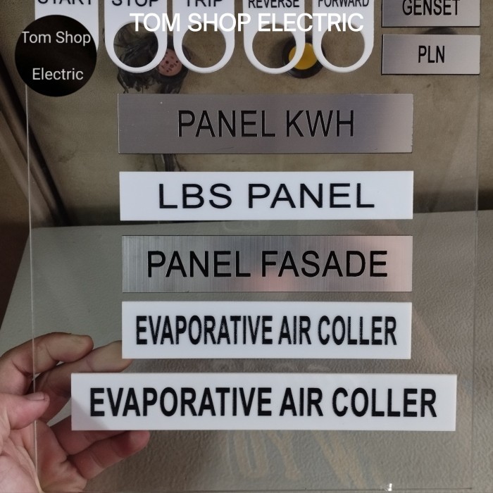 

Sale Name Plate Panel / Name Plate Box Panel Listrik / Name Plate Box / Name Plate Panel Box / Nama