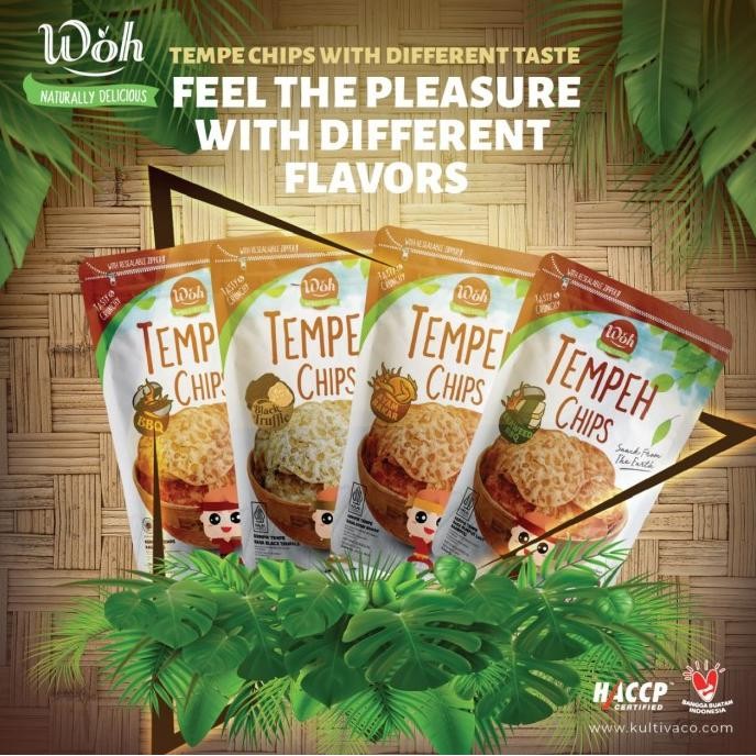 

Bundle 10Pcs - Woh Tempeh Chips 50Gr | Snack Keripik Tempe Gluten Free