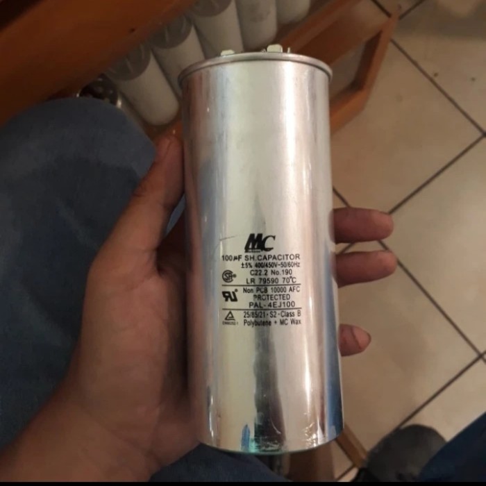 Kapasitor Running Mc 100 Uf 400/450 Vac