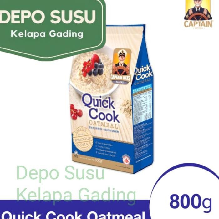 

Captain Oats Oatmeal 800Gr Instant Qui Cook Rolled Oat Captainoat 800 Sarapan Sehat Breakfast