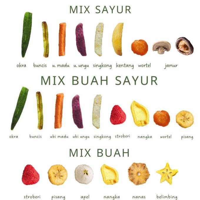 

3L 685Gr Keripik Sayur Buah Crunchgie Crunchy Veggie Keripik Sayur