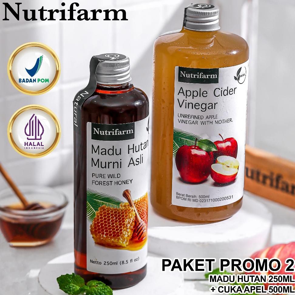 

Paket 2 Nutrifarm Cuka Apel 500Ml Dan Madu Hutan 250Ml