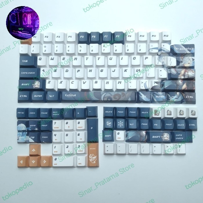 Keycap Keycaps Genshin Impact Shenhe Cherry profile PBT theme